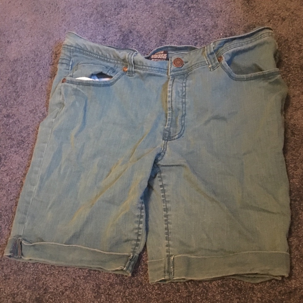 above the knee denim shorts